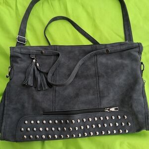 Studded Black Tote Bag